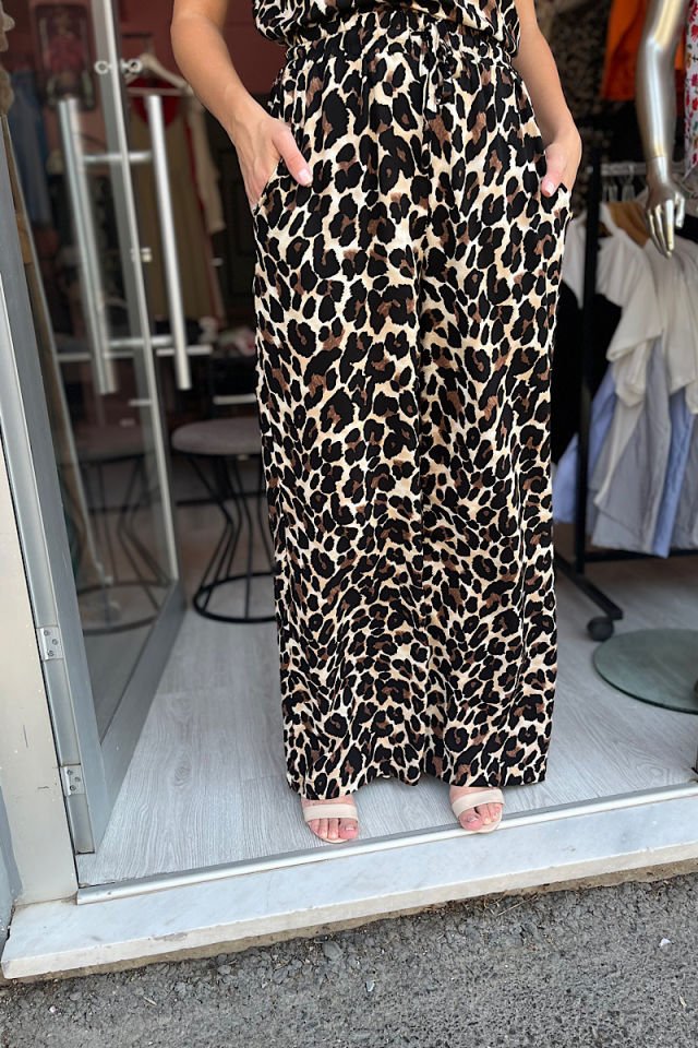 Leopar Desen İkili Takım