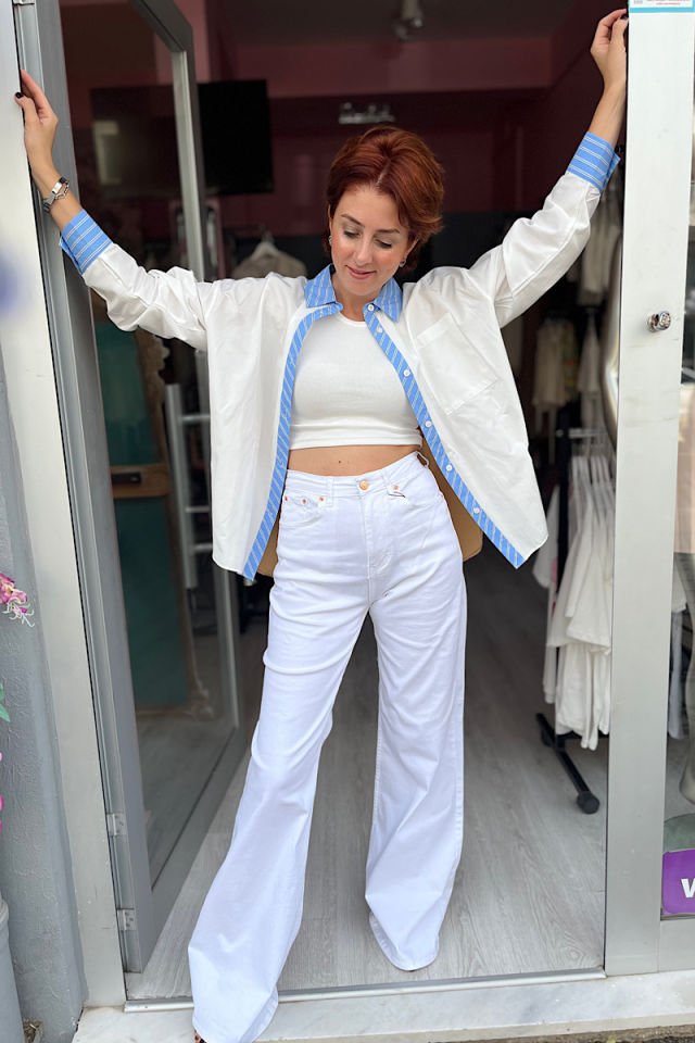 Çok Renkli Poplin Gömlek