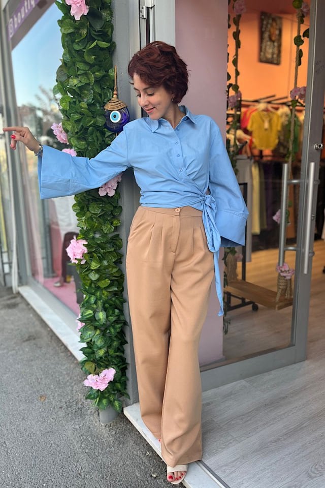 Kimono Gömlek -Mavi