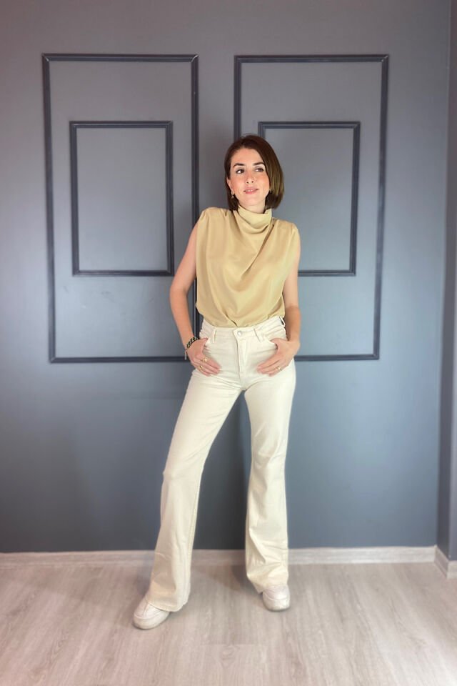 Bol Paça Gabardin Pantolon-Ekru