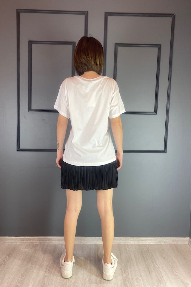 Taçlı Tişört -Beyaz