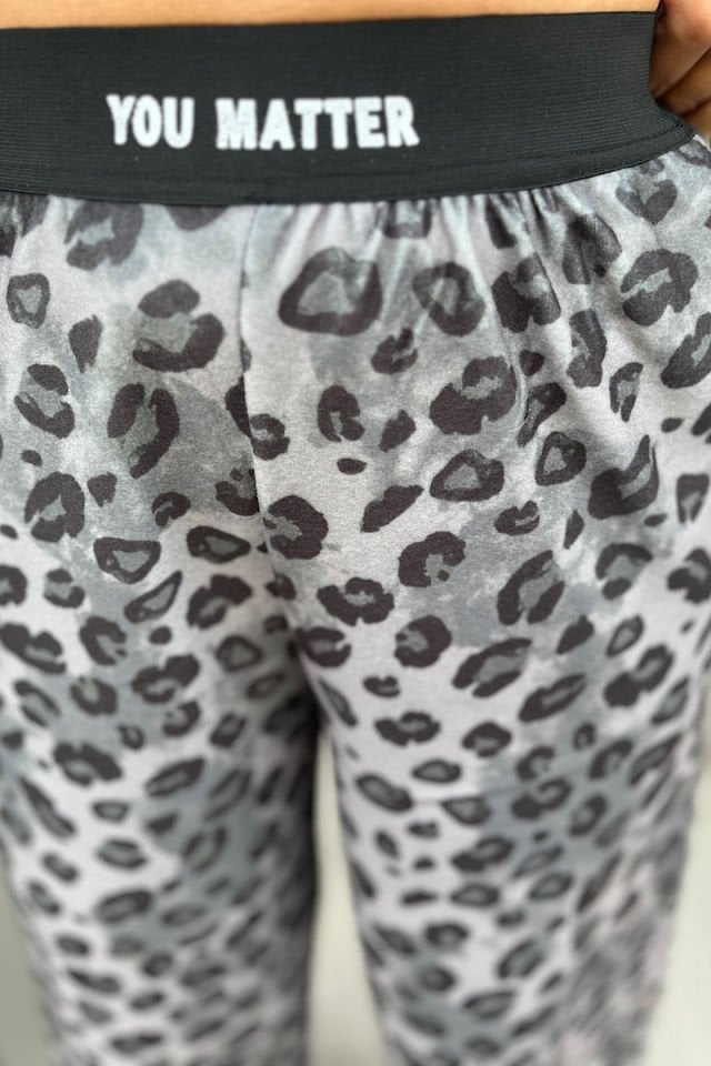 Polar  Leopar Desen Takım -Antrasit