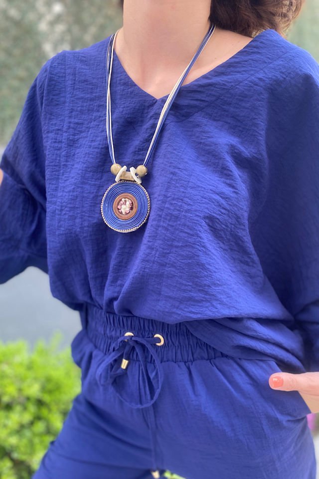 Pantolon Bluz Takım -Lacivert