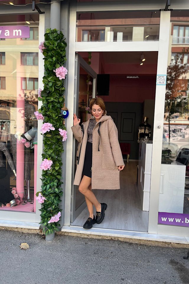 Tasarım Kaşe Ceket -Taba