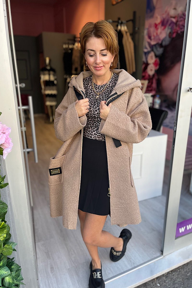 Tasarım Kaşe Ceket -Taba