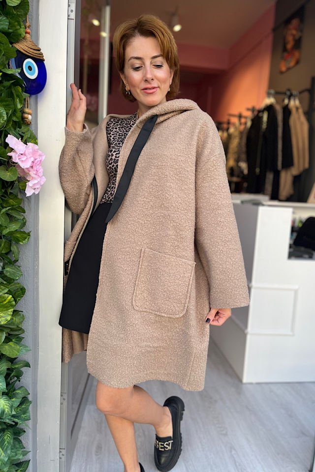 Tasarım Kaşe Ceket -Taba