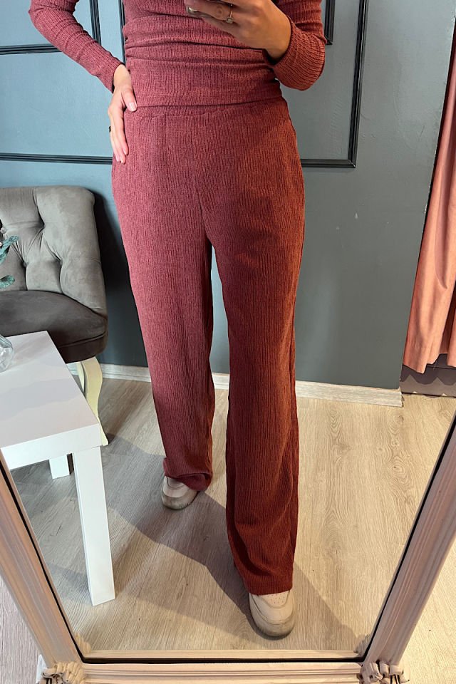 Kayık Yaka Takım-Bordo