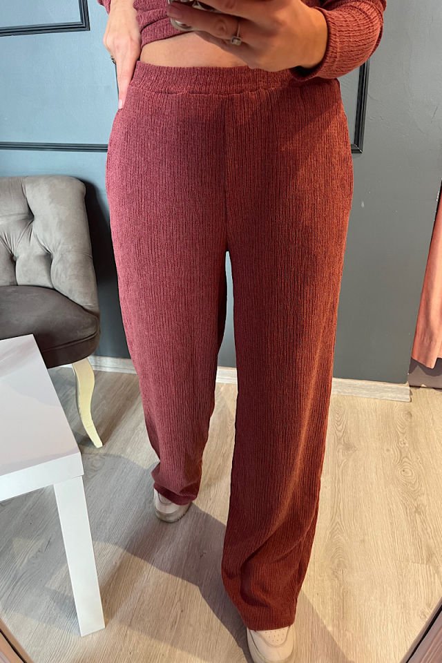 Kayık Yaka Takım-Bordo