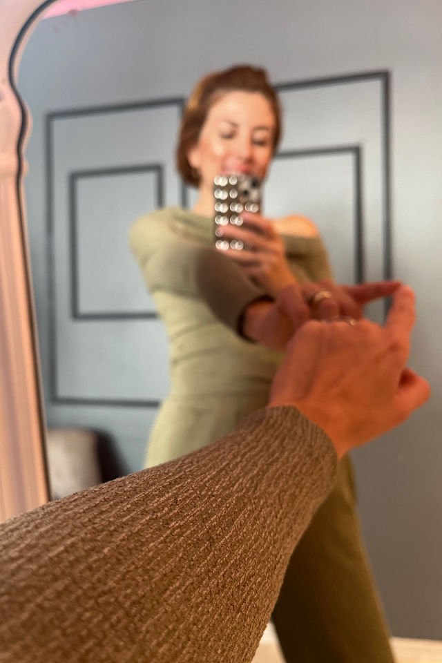 Kayık Yaka Takım-Yeşil