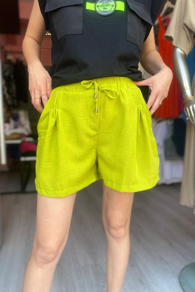 Fıstık Yeşili Şort