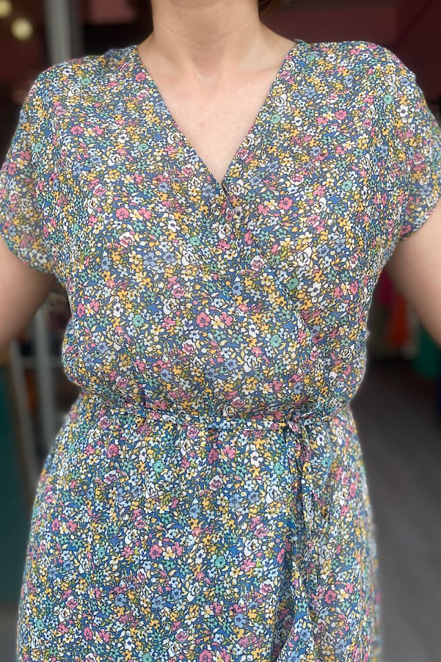 Çıtır Çiçek Desen Şifon Elbise