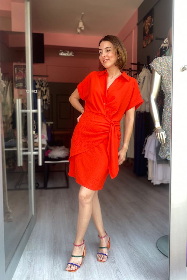 Ayrobin Elbise-Mercan