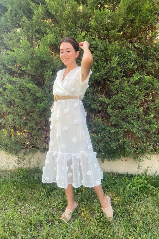 Dantel Elbise-Beyaz