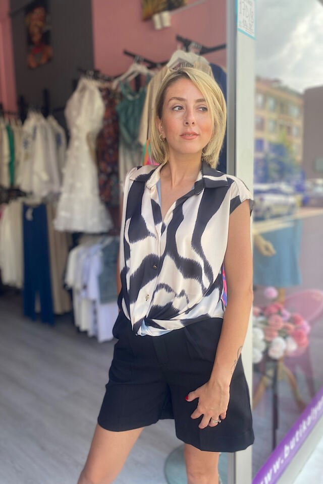 Kolsuz Düğümlü  Saten Gömlek