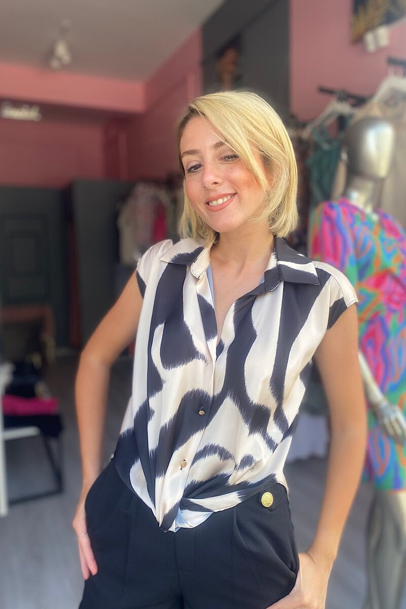 Kolsuz Düğümlü  Saten Gömlek