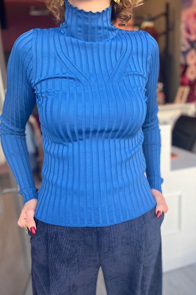 Yarım Balıkçıl Çelik Örme Triko-Saks