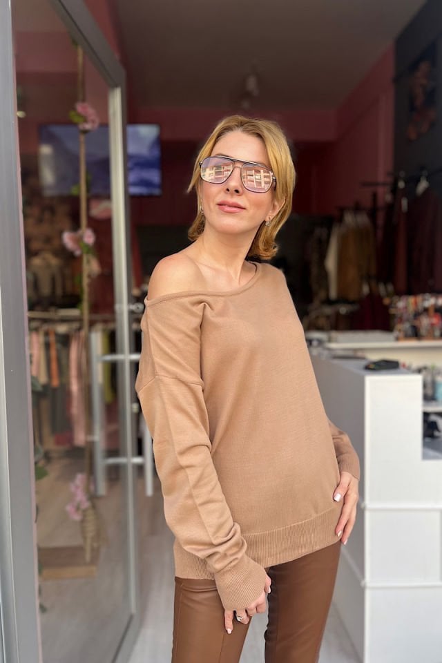 Kayık Yaka Triko-Vizon