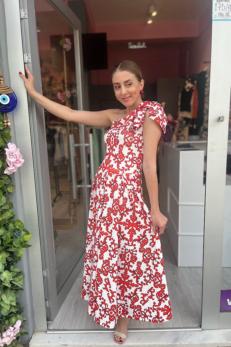 Scuba Tek Omuz Elbise