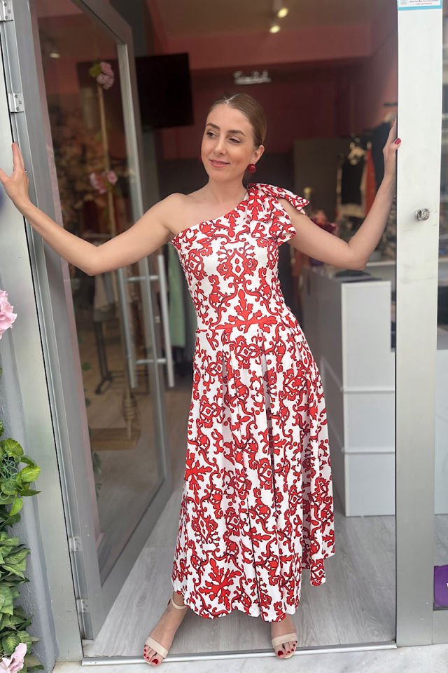 Scuba Tek Omuz Elbise