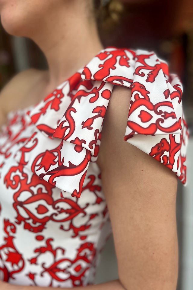 Scuba Tek Omuz Elbise