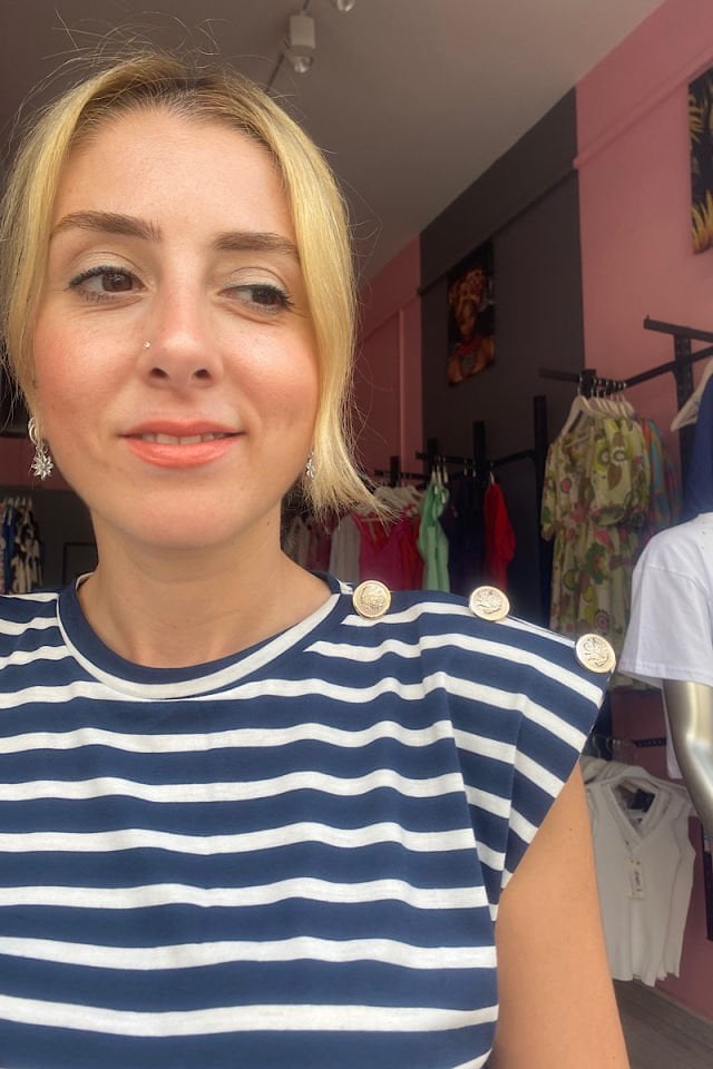 Çizgili Vatkalı Tişört