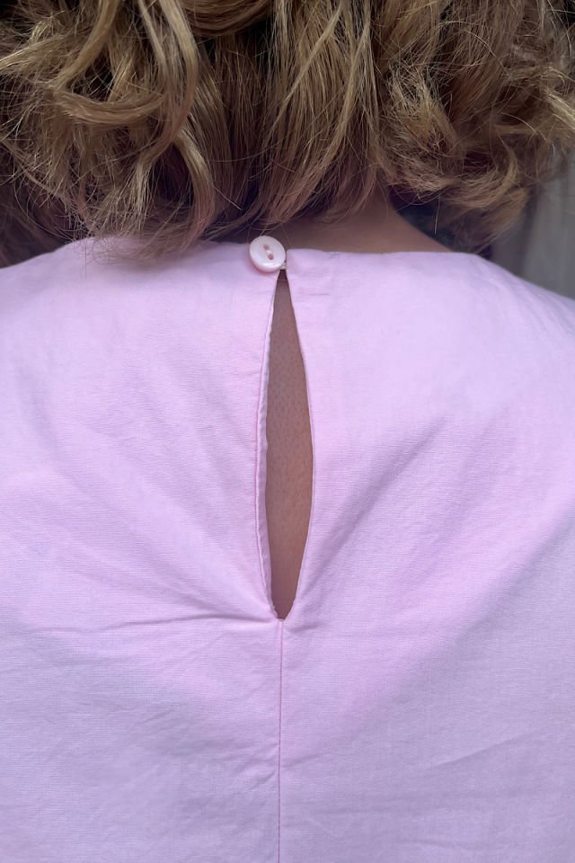 Balon Elbise-Toz Pembe