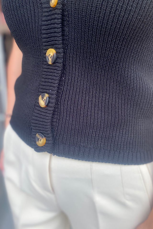 Halter Kesim Marka Model Yelek-Siyah