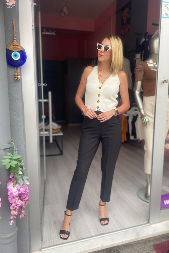 Pensli Marka Pantolon -Siyah