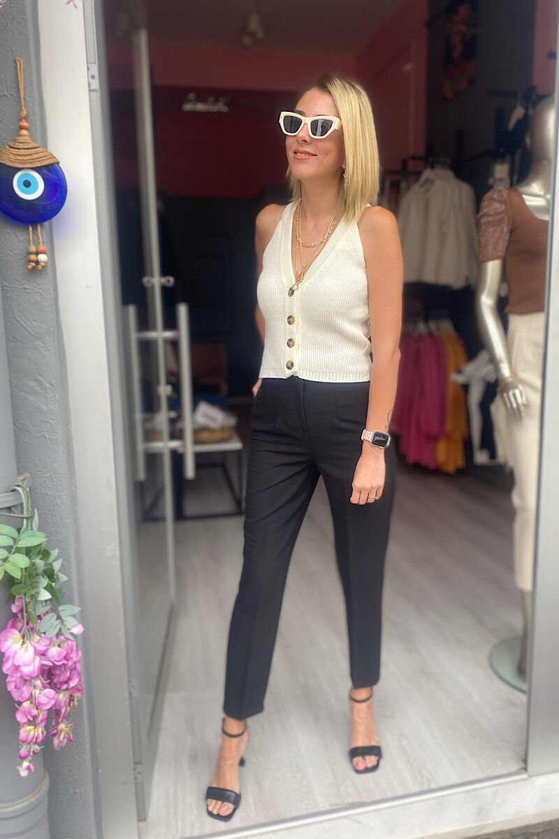 Pensli Marka Pantolon -Siyah