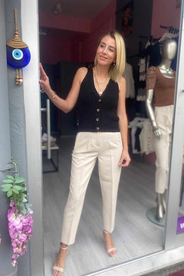 Pensli Marka Pantolon-Bej