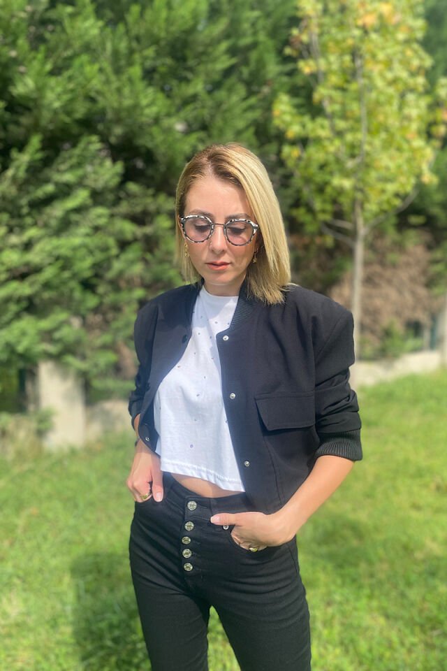 İki Cepli Bomber Ceket