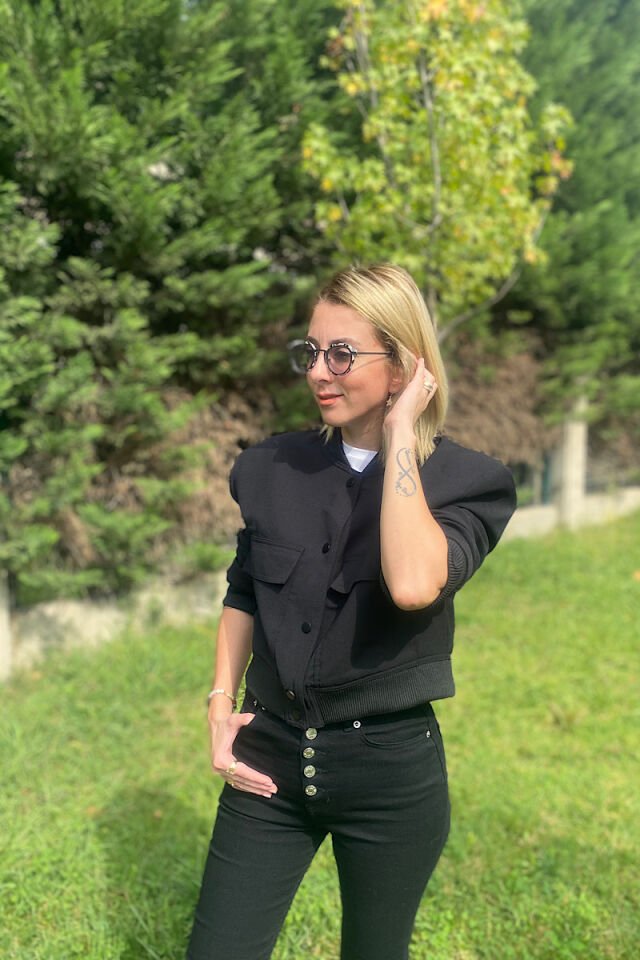 İki Cepli Bomber Ceket